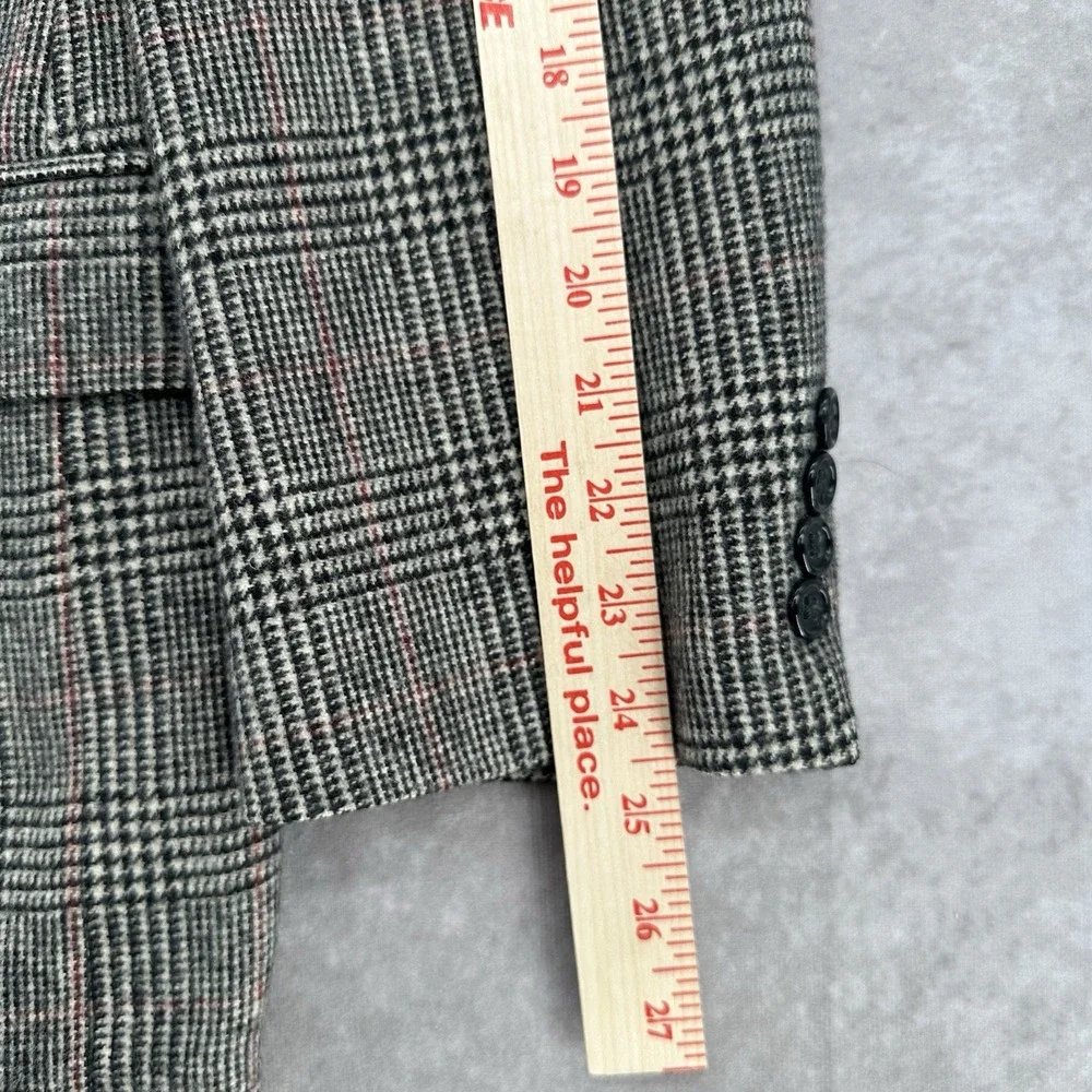 Brooks Brothers Men's 100% Camel Hair Grey Plaid Blazer Sz 42R - Picture 4 of 12